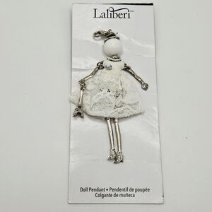 NEW Laliberi Paris Eifel Tower White Lace Doll Pendant Charm Simplicity France